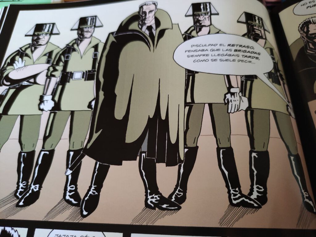 Castillo con sus guardias: parte de una página del cómic Désida. 