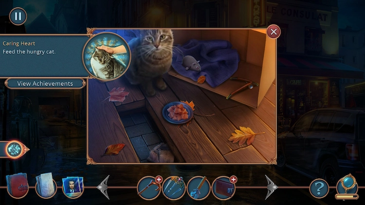 Captura del juego donde sale un gato