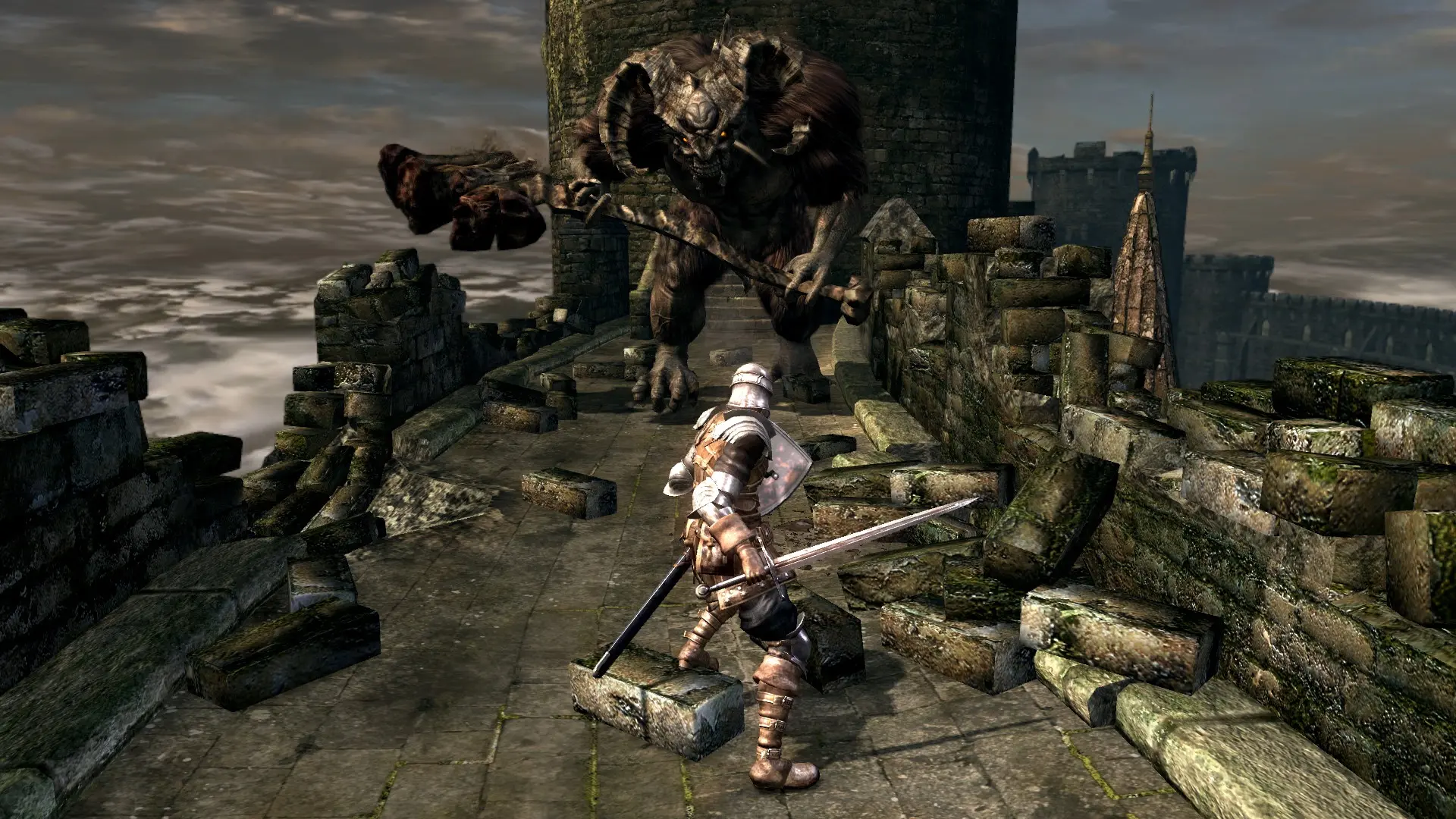 El demonio de minotauro introduciendo al jugador la auténtica experiencia Dark Souls.