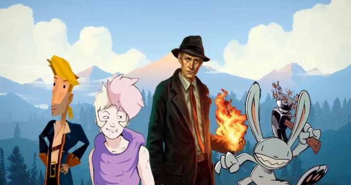 Varios protagonistas icónicos reunidos en nuevas aventuras gráficas, desde piratas hasta detectives y personajes cómicos.