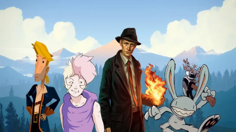 Varios protagonistas icónicos reunidos en nuevas aventuras gráficas, desde piratas hasta detectives y personajes cómicos.