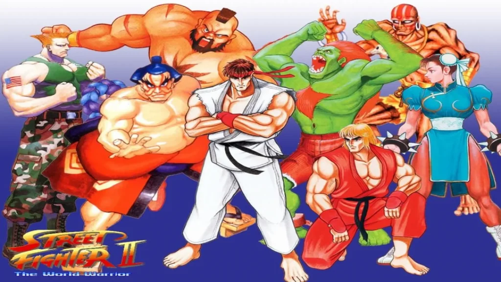 Street Fighter ll Deluxe 2 2 Un roster de luchadores del videojuego Street Fighter 2 Deluxe, donde vemos algunos emblemáticos como Ryu o Guile.