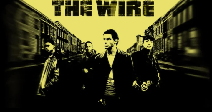 Portada, con tonos negros y amarillos, de The Wire, una de tantas series que me enamoraron.