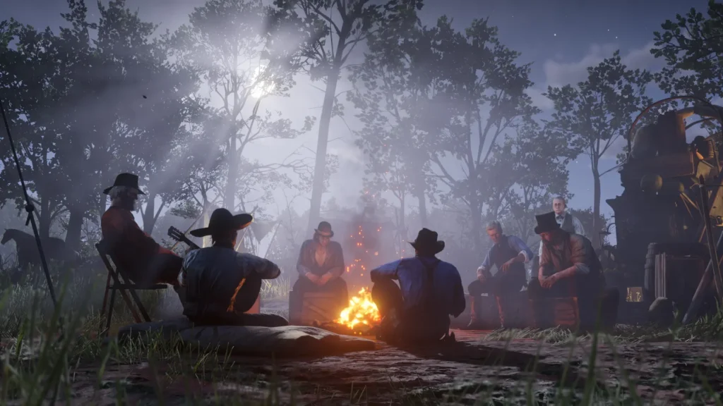 Análisis de Red Dead Redemption 2 14 Analisis de Red Dead Redemption 2 Grupo junto a la hoguera Orgullogamers