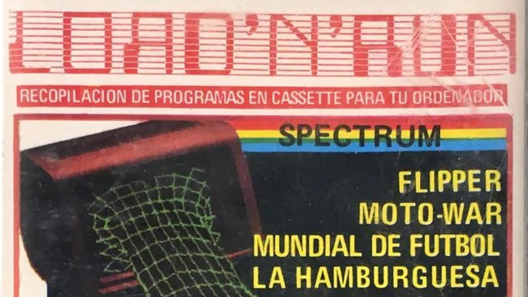 Portada con letras rojas y colores chillones del casete Load N Run número 00.