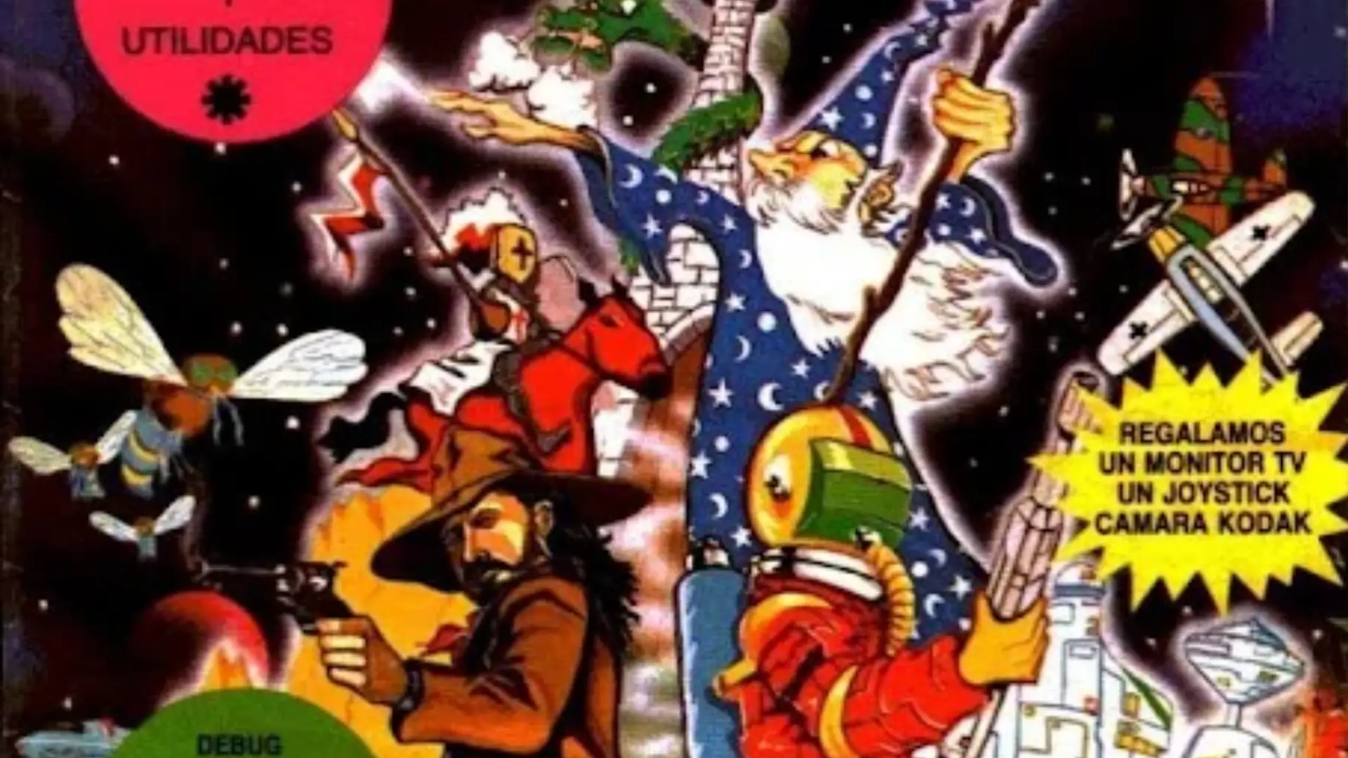 La colorida portada de la revista y cinta Load n run 02 muestra arte sci-fi y la lista de juegos para C64.