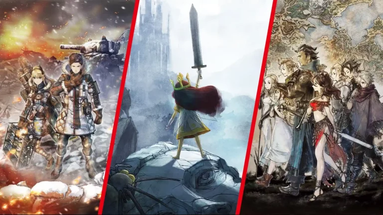 Portadas de los juegos físicos de Valkyria Chronicles 4, Child of Light y Octopath Traveler unidas como ejemplo de que los j-rpg por turnos no están muertos.