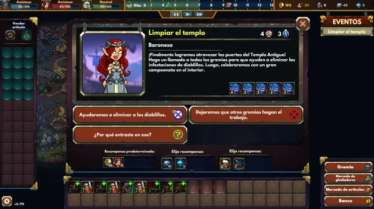 Aceptando misiones de la baronesa