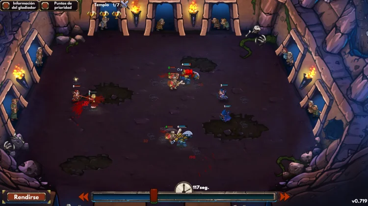 Batalla de torneo de Gladiator Guild Manager