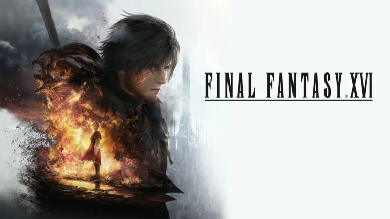Captura con el logo de Final Fantasy XVI sobre un key art del protagonista Clive Rosfield, clave del Análisis de Final Fantasy XVI.