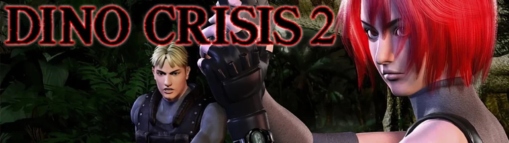 ¿Cuál es la mejor forma de jugar a Dino Crisis 2 en PC? 2 Portada de Dino Crisis 2 PC, donde salen Dylan y Regina con una pose amenazante.