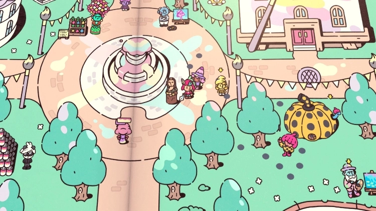 The Plucky Squire, analizamos una joya del universo indie. 2 Paisaje en The Plucky Squire donde vemos al protagonista en un mundo colorido y lleno de vida.