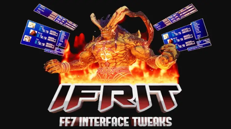 Imagen principal de Ifrit FF7 Interface Tweaks uno de los mejores mods de Final Fantasy VII.