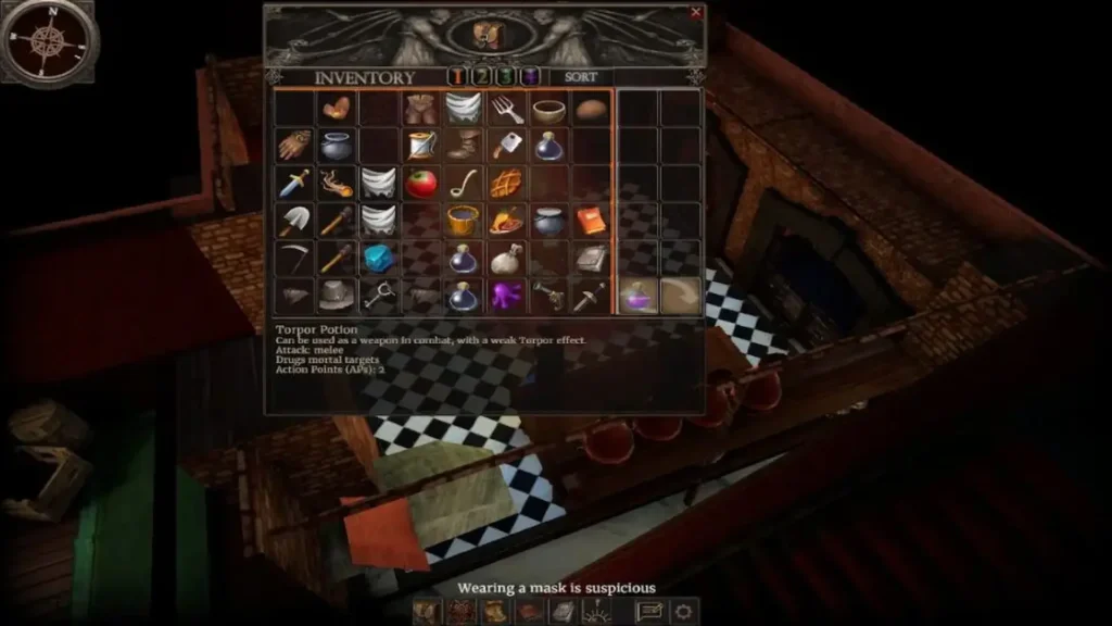 Análisis de The Necromancer’s Tale – La Ilustración huele a tumba y traición 3 The Necromancers Tale Inventario Orgullogamers