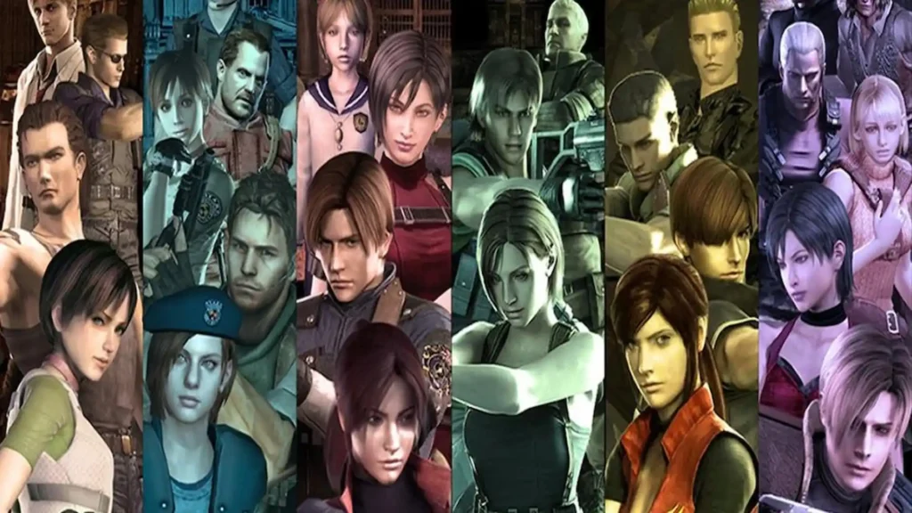 Mosaico de protagonistas y antagonistas de múltiples entregas que anima a empezar a jugar a Resident Evil.