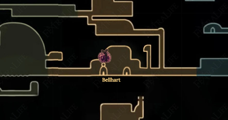 Marcador de Bellhart en el mapa del juego para la misión el gran sabor de Telalejana.