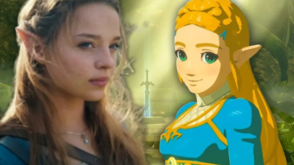 Un montaje compara una actriz con orejas de elfo con el diseño animado de la Princesa Zelda, anticipando un potencial live-action de The Legend of Zelda