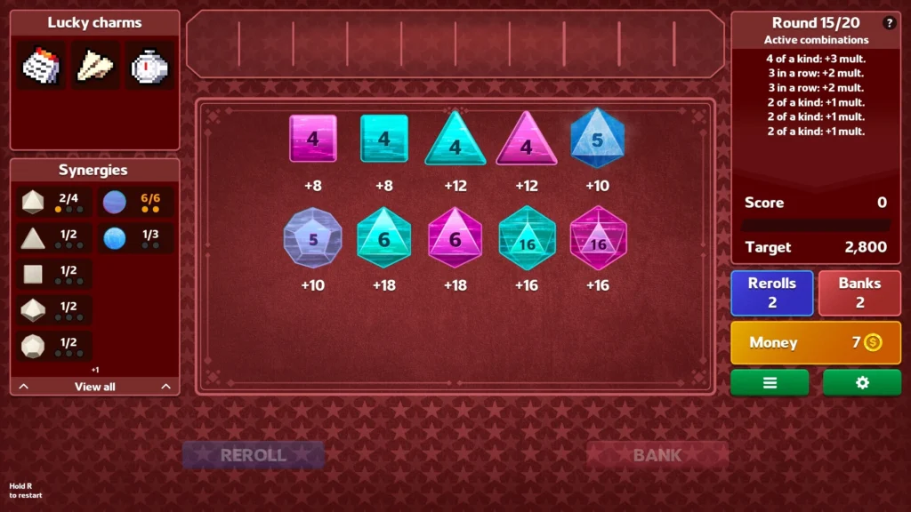 Juego de estrategia con dados y sinergias visibles, interfaz limpia y decisiones tácticas constantes en Joyas ocultas de 2025.